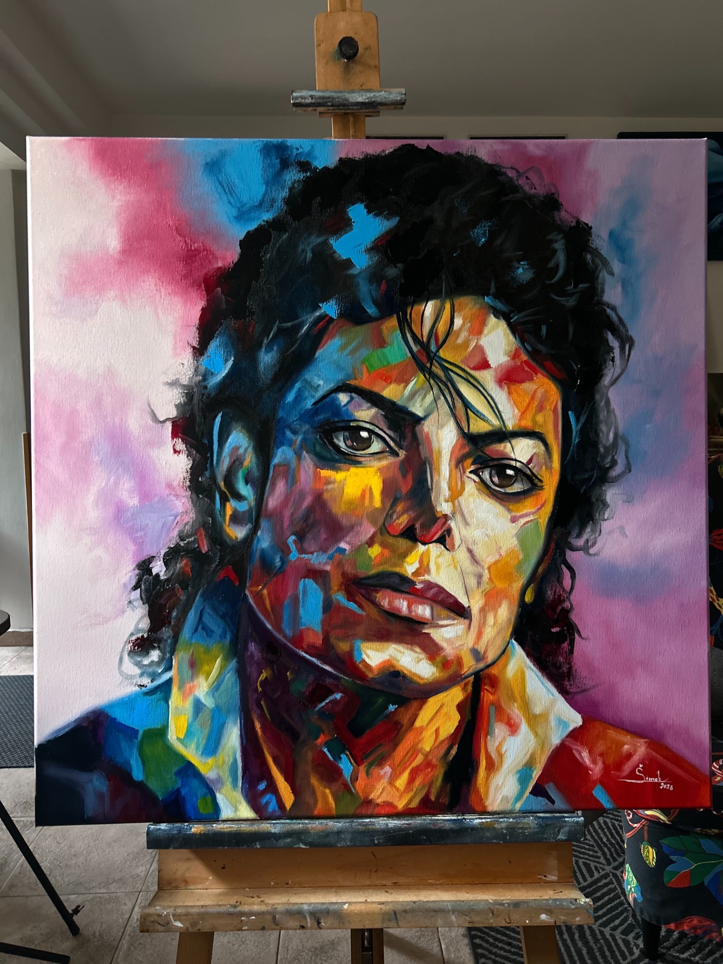Michael… kombinovaná technika 80/80. Obraz je k dispozici