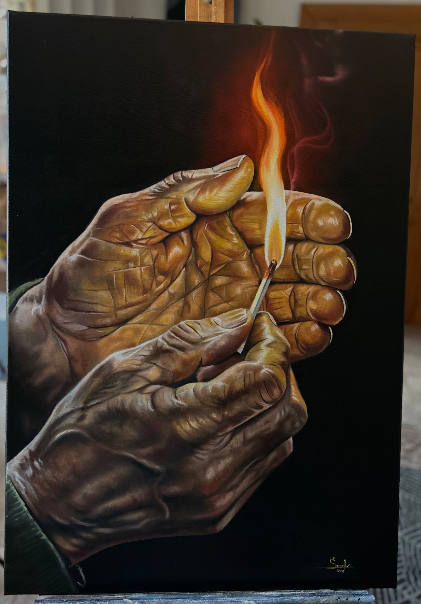 LIGHT… Na konci každého tunelu najdeš světlo. I když to tak na začátku nevypadá… Další z obrazů kde světlo a stín mají svoji roli 😁 Olejomalba plátno na blindrámu 80/60 Obraz je k dispozici